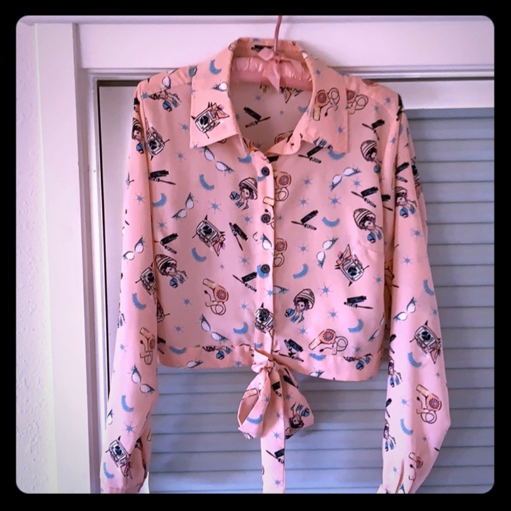 Vintage Salon Print Blouse